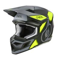 Oneal Шлем кроссовый 3Series Neon Vision V.24 серый/желтый в Кирове