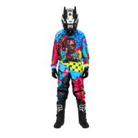 Grom Штаны кроссовые Fatbear LimeBlue в Кирове