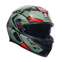 AGV Шлем K3 Decept Matt Black/Green/Red в Кирове