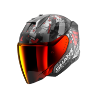 Shark Шлем Skwal I3 Jet Hellcat Mat Black/Chrome/Red в Кирове