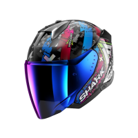 Shark Шлем Skwal I3 Jet Hellcat Black/Chrome/Blue в Кирове