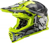 LS2 Шлем MX437 Fast Mini Crusher Черно-желтый в Кирове