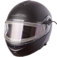 LS2 Мотошлем снегоходный FF325 Strobe Electric Snow Solid Черный Матовый в Кирове