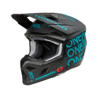 Oneal Шлем кроссовый 3Series Static черный/бирюзовый в Кирове