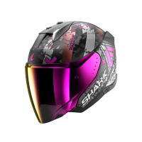 Shark Шлем Skwal I3 Jet Hellcat Mat Black/Chrome/Violet в Кирове