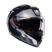AGV Шлем K3 Shade Grey/Yellow Fluo в Кирове
