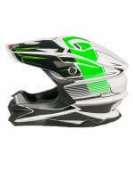 AIM Шлем кроссовый JK803 White/Green в Кирове