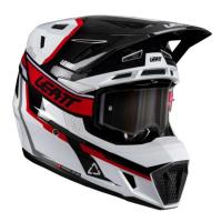 Leatt Шлем кроссовый  7.5 V26 White-Red + очки Velocity 4.5 в Кирове
