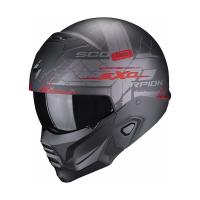 Scorpion Exo Мотошлем Combat II Xenon Черный Матовый/Красный в Кирове