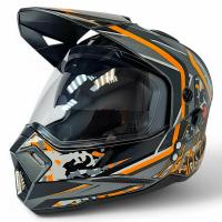 AIM Шлем кросс/эндуро JK802S Orange/Grey/Black в Кирове