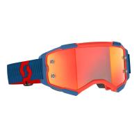 Scott Очки кроссовые Fury dark blue/neon red/orange chrome works в Кирове
