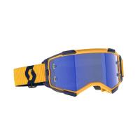 Scott Очки кроссовые Fury dark yellow/dark blue/blue chrome works в Кирове