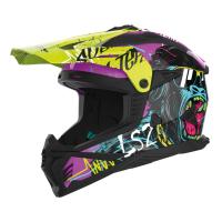 LS2 Шлем MX708 Fast II Gorilla фиолетово-желтый в Кирове