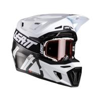 Leatt Мотошлем 9.5 Carbon-White + очки Velocity 6.5 V26 в Кирове