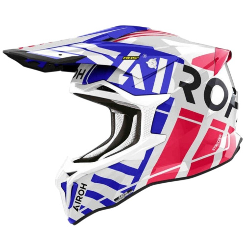 Airoh Мотошлем Strycker Brave Blue/Red Gloss в Кирове
