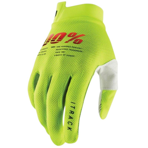 100% Мотоперчатки текстильные ITrack Fluo/Yellow в Кирове