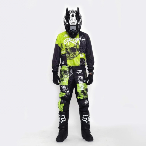 Grom Штаны кроссовые MX Religion lime в Кирове
