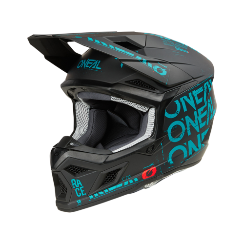 Oneal Шлем кроссовый 3Series Static черный/бирюзовый в Кирове