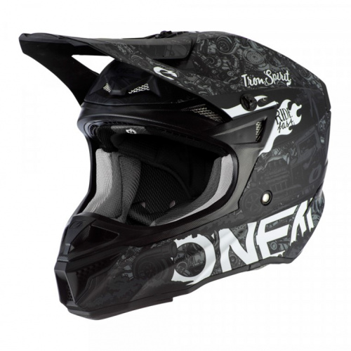 Oneal Шлем кроссовый 5Series Polyacrylite Черный/Белый в Кирове